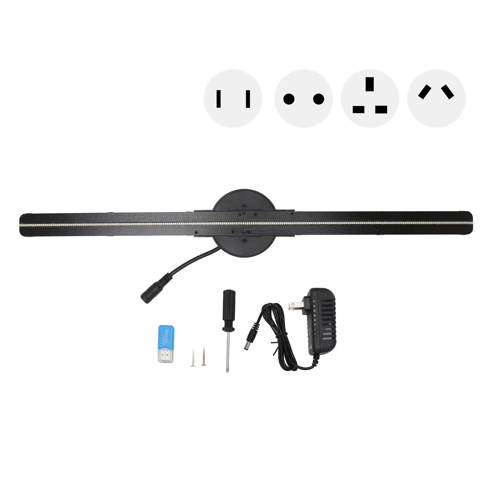 Wifi 3D Hologram Fan Custom Editing 2000X224 3D Hologram Fan Clear Multiple Control Methods for Advertising for Business